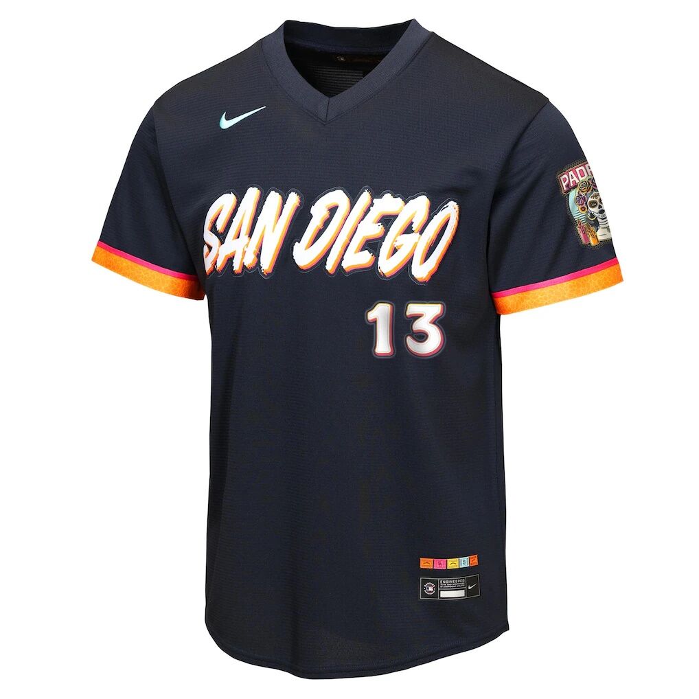 Manny Machado San Diego Padres Nike Youth 2026 City Connect Stadium Jersey - Obsidian