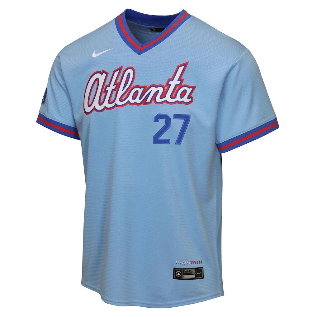 Austin Riley Atlanta Braves Nike Youth 2026 City Connect Stadium Jersey – Powder Blue