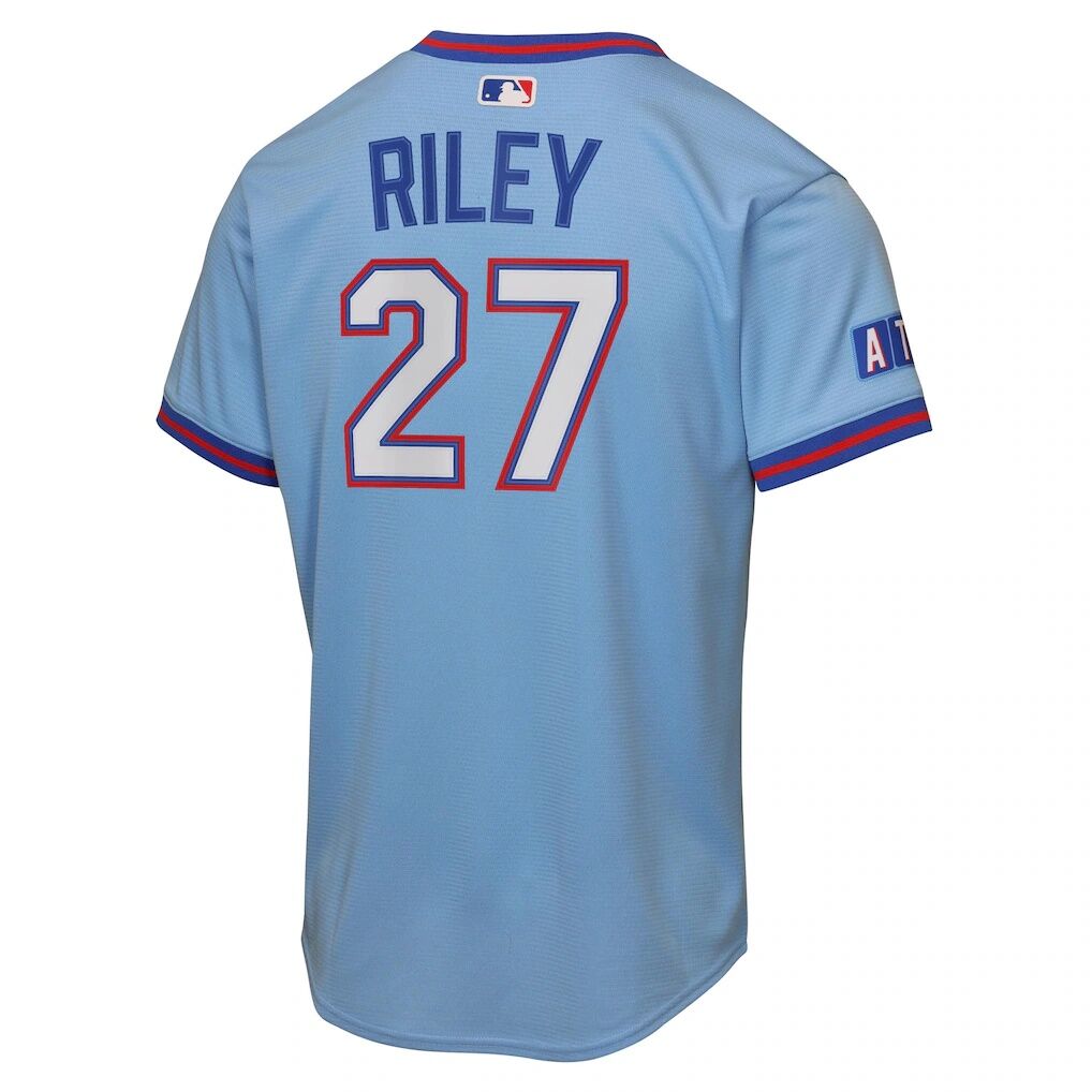 Austin Riley Atlanta Braves Nike Youth 2026 City Connect Stadium Jersey – Powder Blue