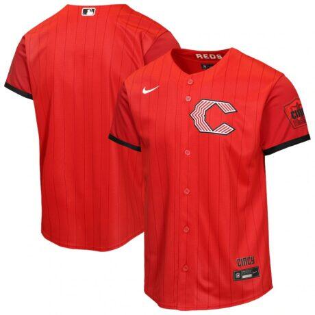 Cincinnati Reds Nike Youth 2026 City Connect Stadium Jersey - Red - Front View