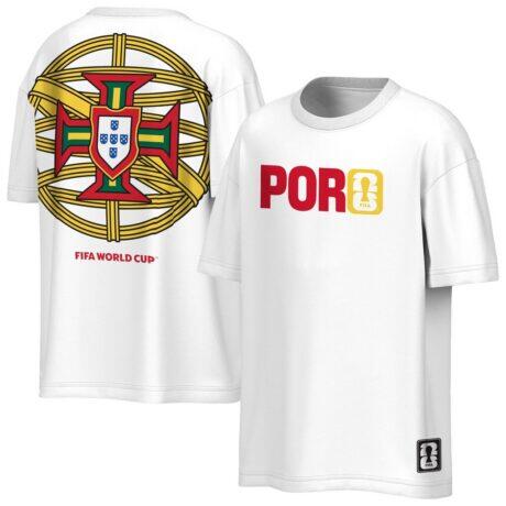 Portugal Outerstuff FIFA World Cup 2026 Livery Oversized T-Shirt - White - Front View