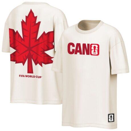Canada Outerstuff FIFA World Cup 2026 Livery Oversized T-Shirt - Cream - Front View