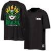 Brazil Outerstuff FIFA World Cup 2026 Rally Oversized T-Shirt - Black - Front View