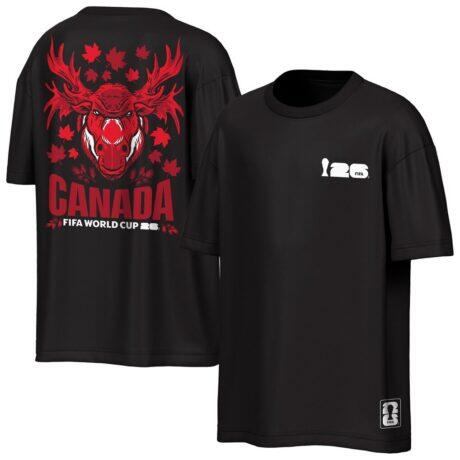 Canada Outerstuff FIFA World Cup 2026 Rally Oversized T-Shirt - Black - Front View