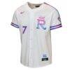 Bobby Witt Jr. Kansas City Royals Nike Youth 2026 City Connect Stadium Jersey - White - Side View