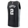 Dylan Harper San Antonio Spurs Fashion7 2025 NBA Draft First Round Pick Fast Break Replica Jersey - Black - Detail View
