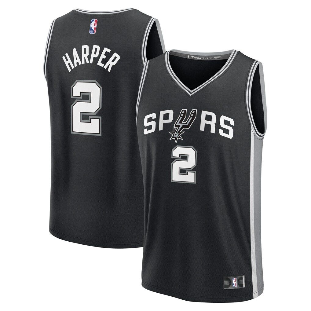 Dylan Harper San Antonio Spurs Fashion7 2025 NBA Draft First Round Pick Fast Break Replica Jersey - Icon Edition
