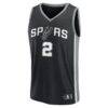 Dylan Harper San Antonio Spurs Fashion7 2025 NBA Draft First Round Pick Fast Break Replica Jersey - Black - Side View