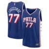 V. J. Edgecombe Philadelphia 76ers Fashion7 Youth 2025 NBA Draft First Round Pick Fast Break Replica Jersey - Icon Edition - - Front View