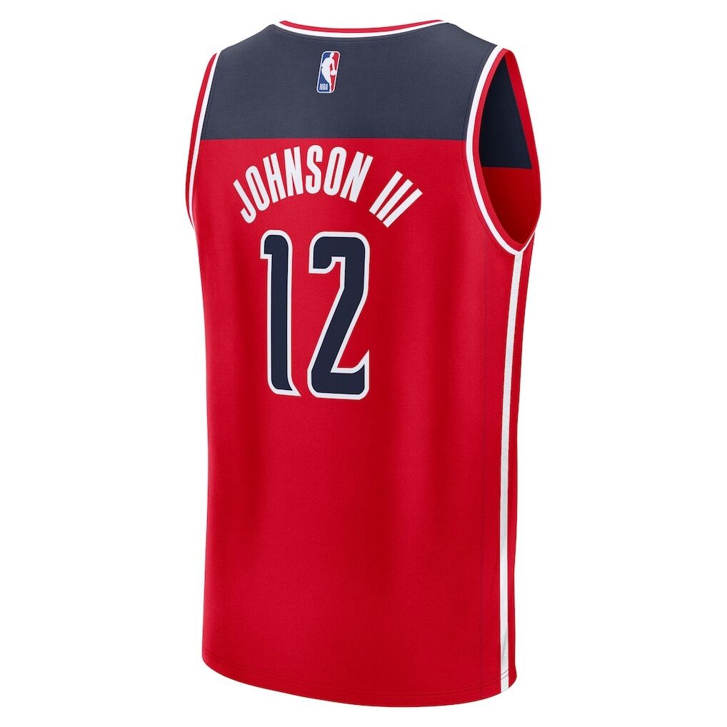 Tre Johnson III Washington Wizards Fashion7 2025 NBA Draft First Round Pick Fast Break Replica Jersey - Icon Edition