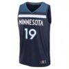 Joan Beringer Minnesota Timberwolves Fashion7 Youth 2025 NBA Draft First Round Pick Fast Break Replica Jersey - Navy - Side View