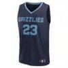 Cedric Coward Memphis Grizzlies Fashion7 Youth 2025 NBA Draft First Round Pick Fast Break Replica Jersey - Navy - Side View