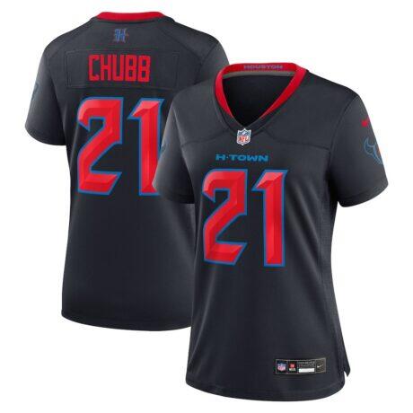 Nick Chubb Houston Texans Nike Women's Game Jersey - Navy - Front View