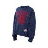 Boston Red Sox New Era Women's Throwback Oversized Boxy Sweatshirt - Navy - Detail View