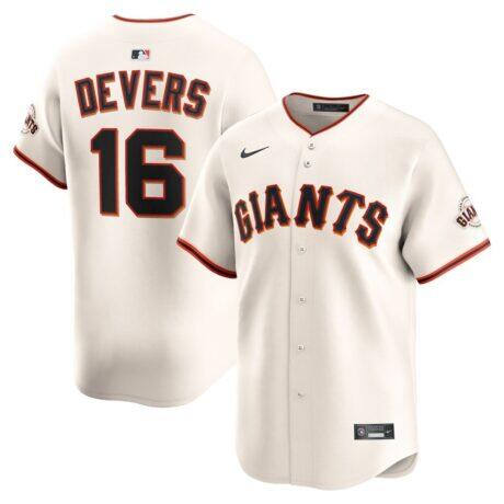 Rafael Devers San Francisco Giants Nike Home Limited Player Jersey - Cream - Front View