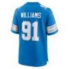 Tyleik Williams Detroit Lions Nike Team Game Jersey - Blue - Detail View