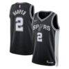 Dylan Harper San Antonio Spurs Nike Unisex 2025 NBA Draft First Round Pick Swingman Jersey - Black - Front View