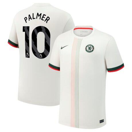 Cole Palmer Chelsea Nike 2025/26 Away Replica Player Jersey - Cream - Front View