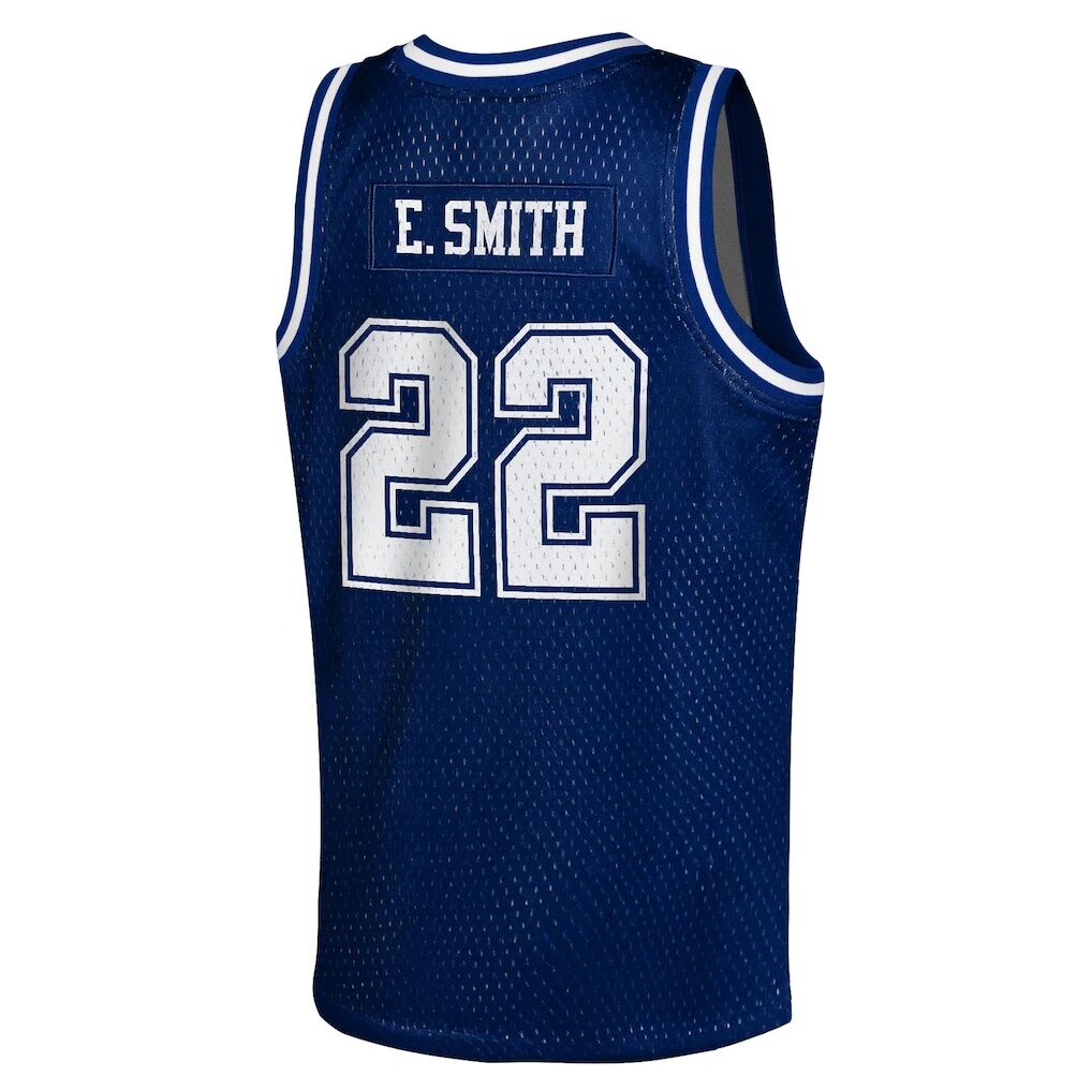Emmitt Smith Dallas Cowboys Mitchell & Ness Youth Retired Player NFL Basketball Fashion Jersey