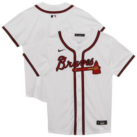 Atlanta Braves Nike Preschool Home Game Jersey - White - Front View
