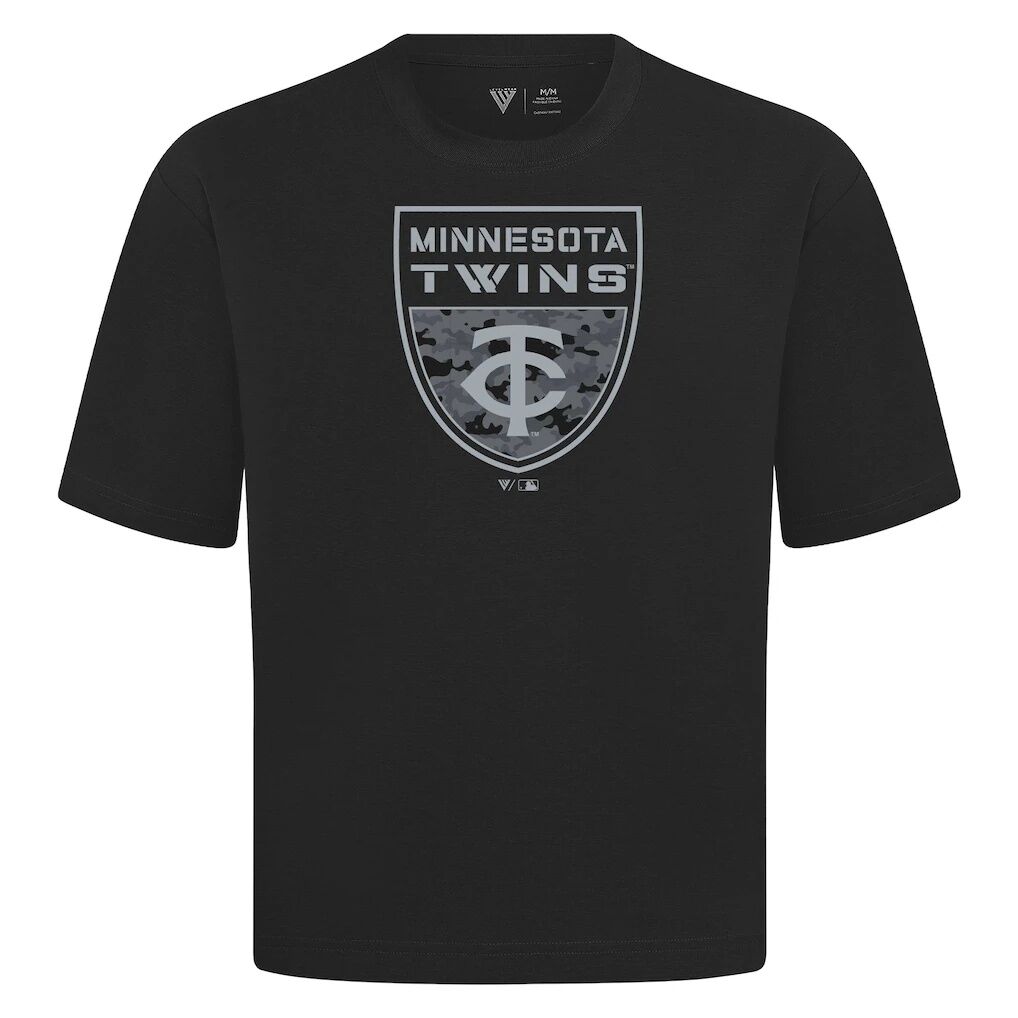 Minnesota Twins Levelwear Oversized Luxe Signature Knit Buckler T-Shirt