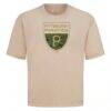Pittsburgh Pirates Levelwear Oversized Luxe Signature Knit Buckler T-Shirt - Khaki - Side View
