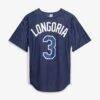 Evan Longoria Tampa Bay Rays Mitchell & Ness Authentic Batting Practice Jersey - Navy - Detail View