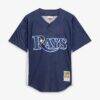 Evan Longoria Tampa Bay Rays Mitchell & Ness Authentic Batting Practice Jersey - Navy - Side View