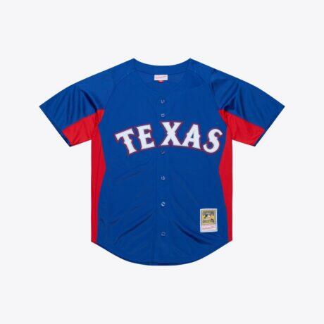 Adrian Beltre Texas Rangers Mitchell & Ness Cooperstown Mesh Batting Practice Button-Up Jersey - - Front View