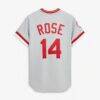 Pete Rose Cincinnati Reds Mitchell & Ness 1976 Authentic Jersey - Gray - Detail View