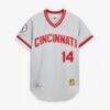 Pete Rose Cincinnati Reds Mitchell & Ness 1976 Authentic Jersey - Gray - Side View
