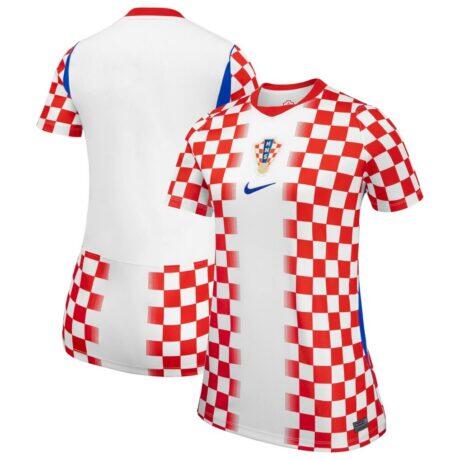 Croatia National Team Nike Women's 2026 Home Stadium Replica Jersey - White - Front View