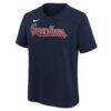 Cleveland Guardians Nike Youth Wordmark T-Shirt - Navy - Side View