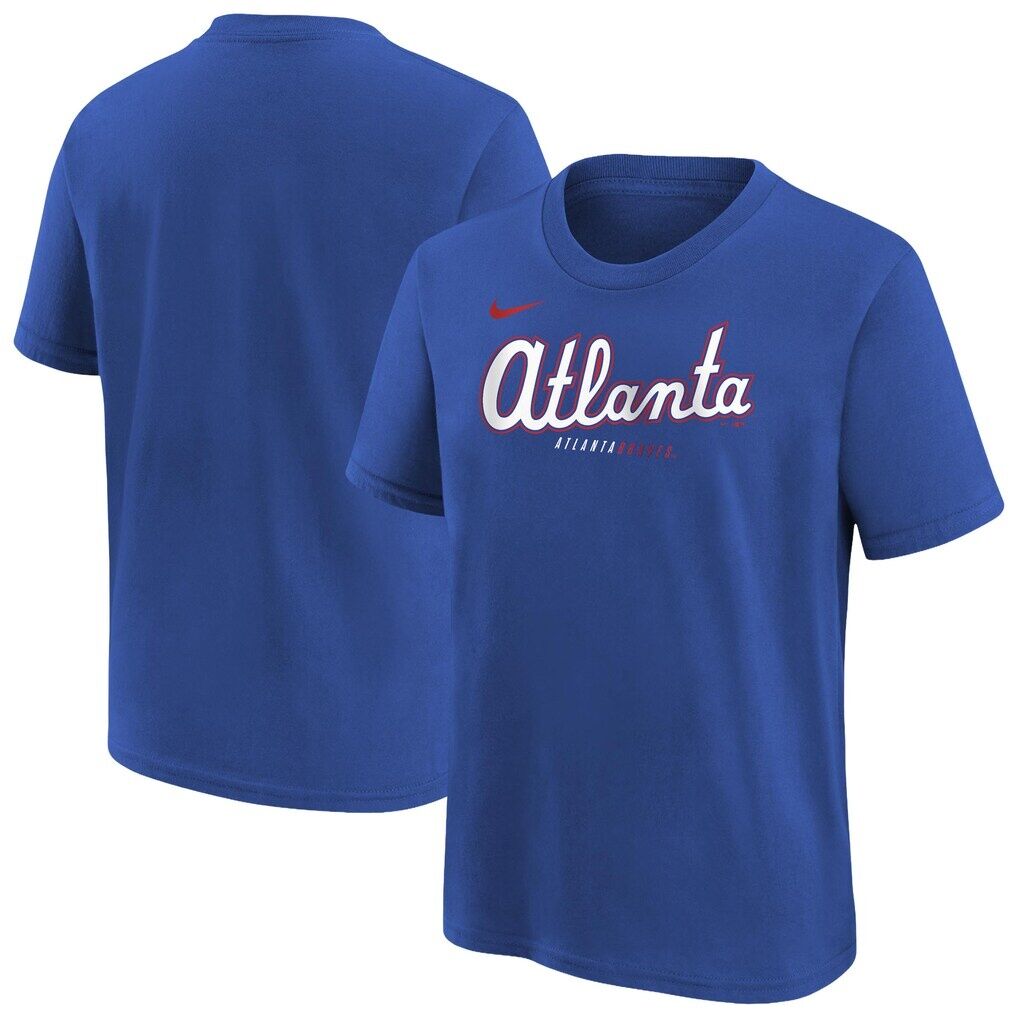 Atlanta Braves Nike Youth 2026 City Connect Wordmark T-Shirt – Royal