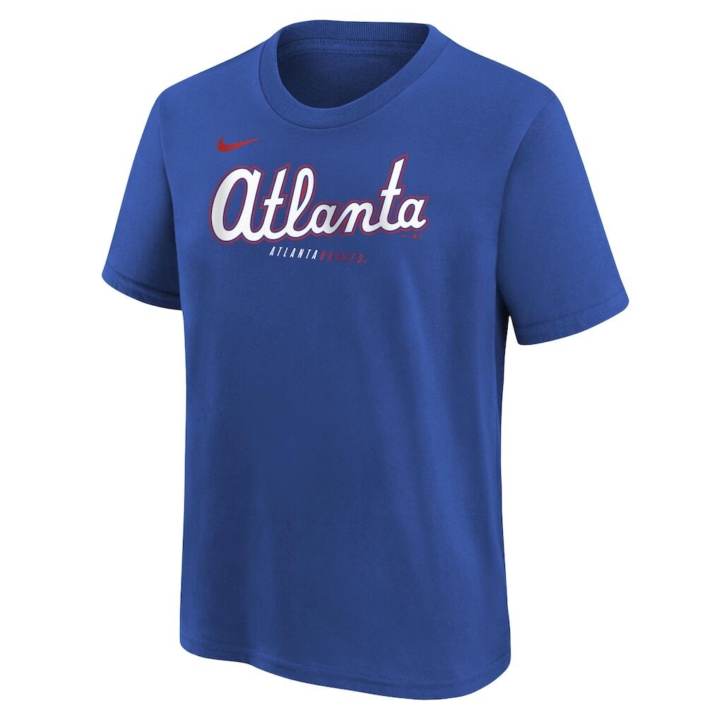 Atlanta Braves Nike Youth 2026 City Connect Wordmark T-Shirt – Royal