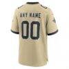 New Orleans Saints Nike Gameday Golds Alternate Custom Game Jersey - Gold - Detail View
