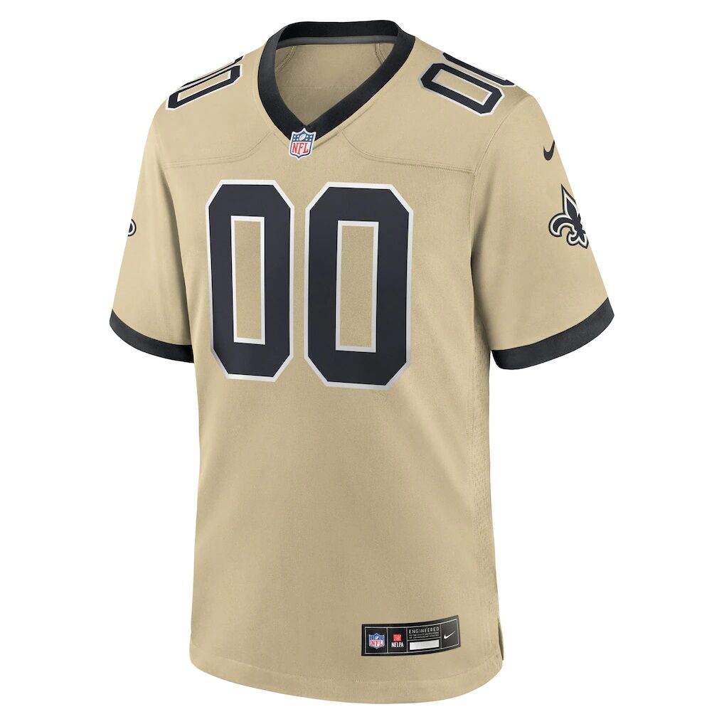 New Orleans Saints Nike Gameday Golds Alternate Custom Game Jersey