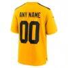 Pittsburgh Steelers Nike Alternate 1933 Throwback Game Custom Jersey - Gold - Detail View