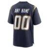 Los Angeles Chargers Nike Alternate Super Chargers Game Custom Jersey - Navy - Detail View