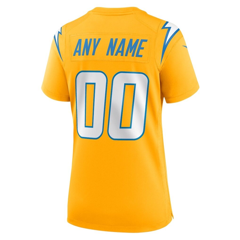 Los Angeles Chargers Nike Women's Alternate Charger Power Game Custom Jersey