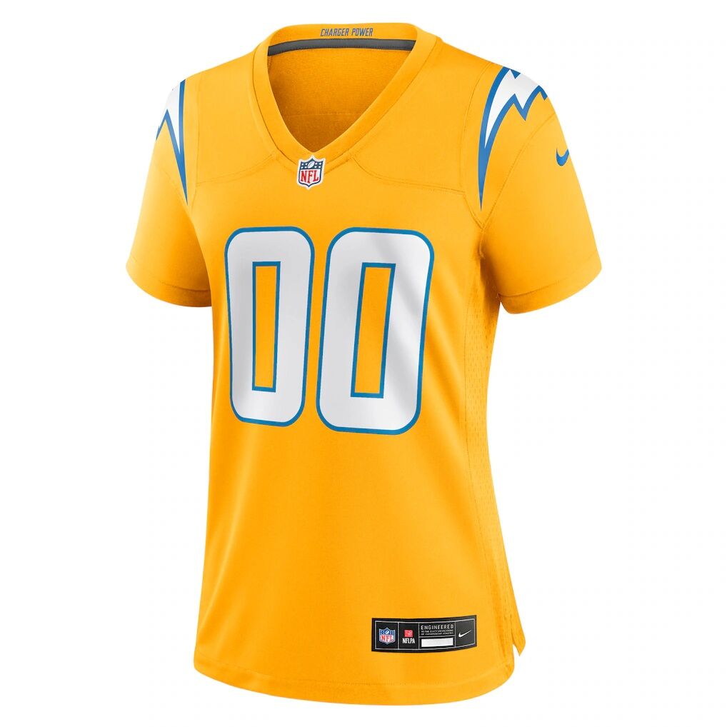 Los Angeles Chargers Nike Women's Alternate Charger Power Game Custom Jersey