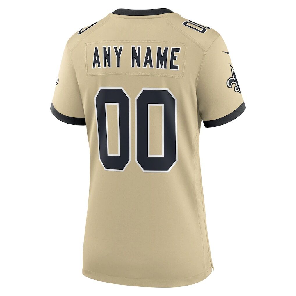 New Orleans Saints Nike Women's Gameday Golds Alternate Custom Game Jersey