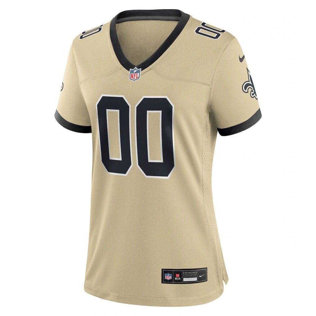 New Orleans Saints Nike Women's Gameday Golds Alternate Custom Game Jersey