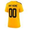 Pittsburgh Steelers Nike Women's Alternate 1933 Throwback Game Custom Jersey - Gold - Detail View