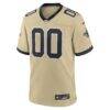 New Orleans Saints Nike Youth Gameday Golds Alternate Custom Game Jersey - Gold - Side View