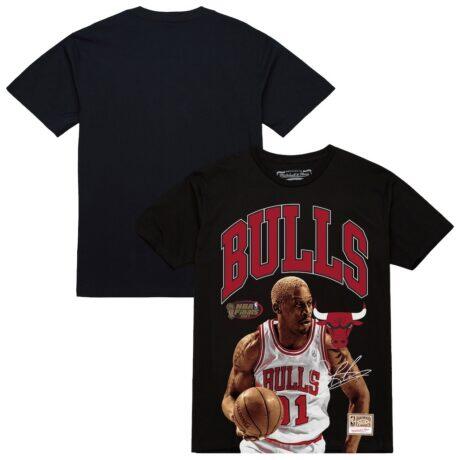 Dennis Rodman Chicago Bulls Mitchell & Ness Hardwood Classics Player Arch T-Shirt - Black - Front View