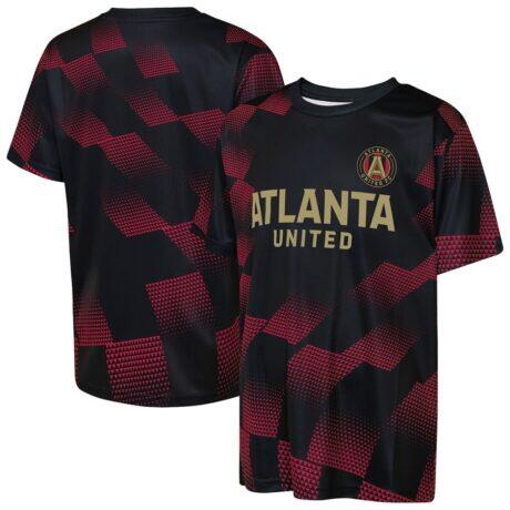 Atlanta United FC Outerstuff Youth Sheer Thrill T-Shirt - Black - Front View