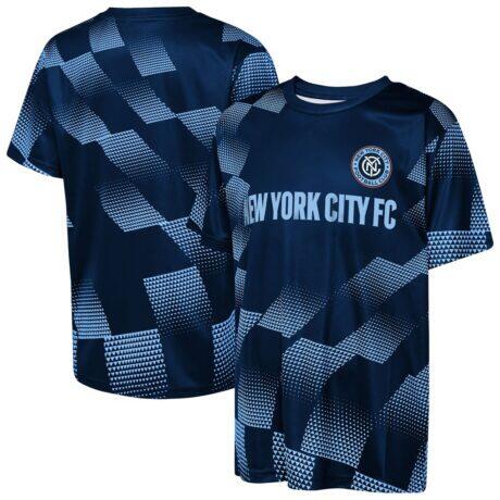 New York City FC Outerstuff Youth Sheer Thrill T-Shirt - Navy - Front View