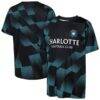 Charlotte FC Outerstuff Youth Sheer Thrill T-Shirt - Black - Front View