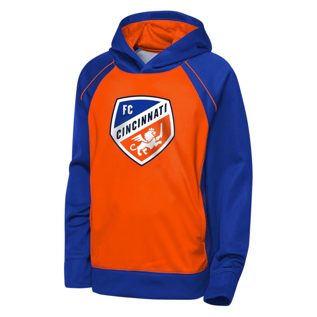 FC Cincinnati Outerstuff Youth Striker Fleece Hoodie - Orange/Blue